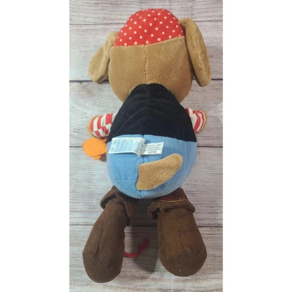 Kids Preferred Plush Teach Me 2 Dress Pirate Puppy Stuffed Dog Tie Zip 12" 2013 - Picture 3 of 4